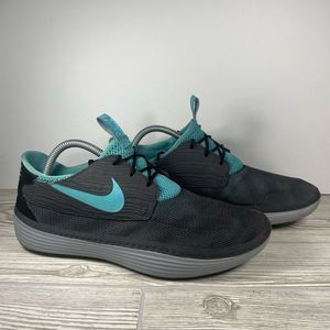 Nike Solar Soft Grey/Blue Mocassin Shoe Sneaker - Men’s 9